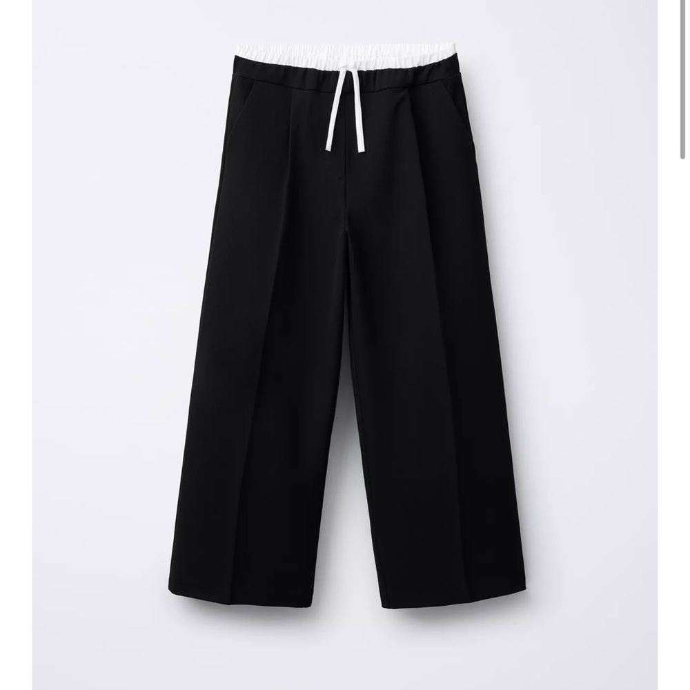 Zara Girls - Wide leg double waistband pants